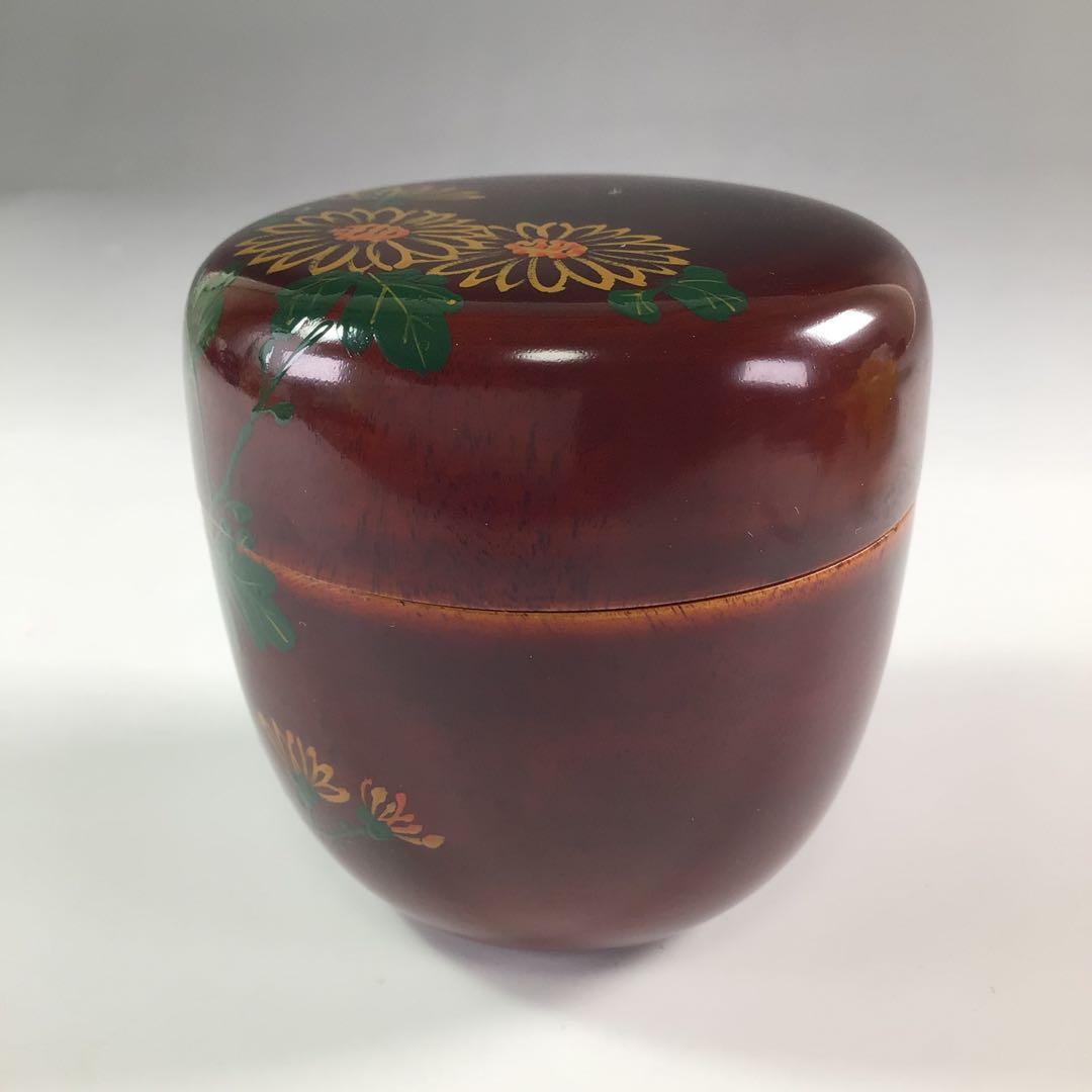 Wada Kinsai Gold Maki-e Chrysanthemum Chu-Natsume Daitoku-ji Authentication