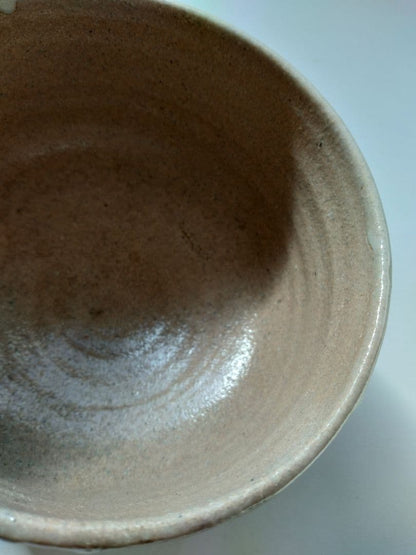 Takemura Rizaemon — E-Karatsu Tea Bowl with Pine Iron Painting and Dripping White Glaze