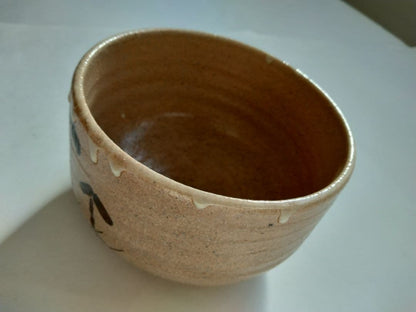 Takemura Rizaemon — E-Karatsu Tea Bowl with Pine Iron Painting and Dripping White Glaze