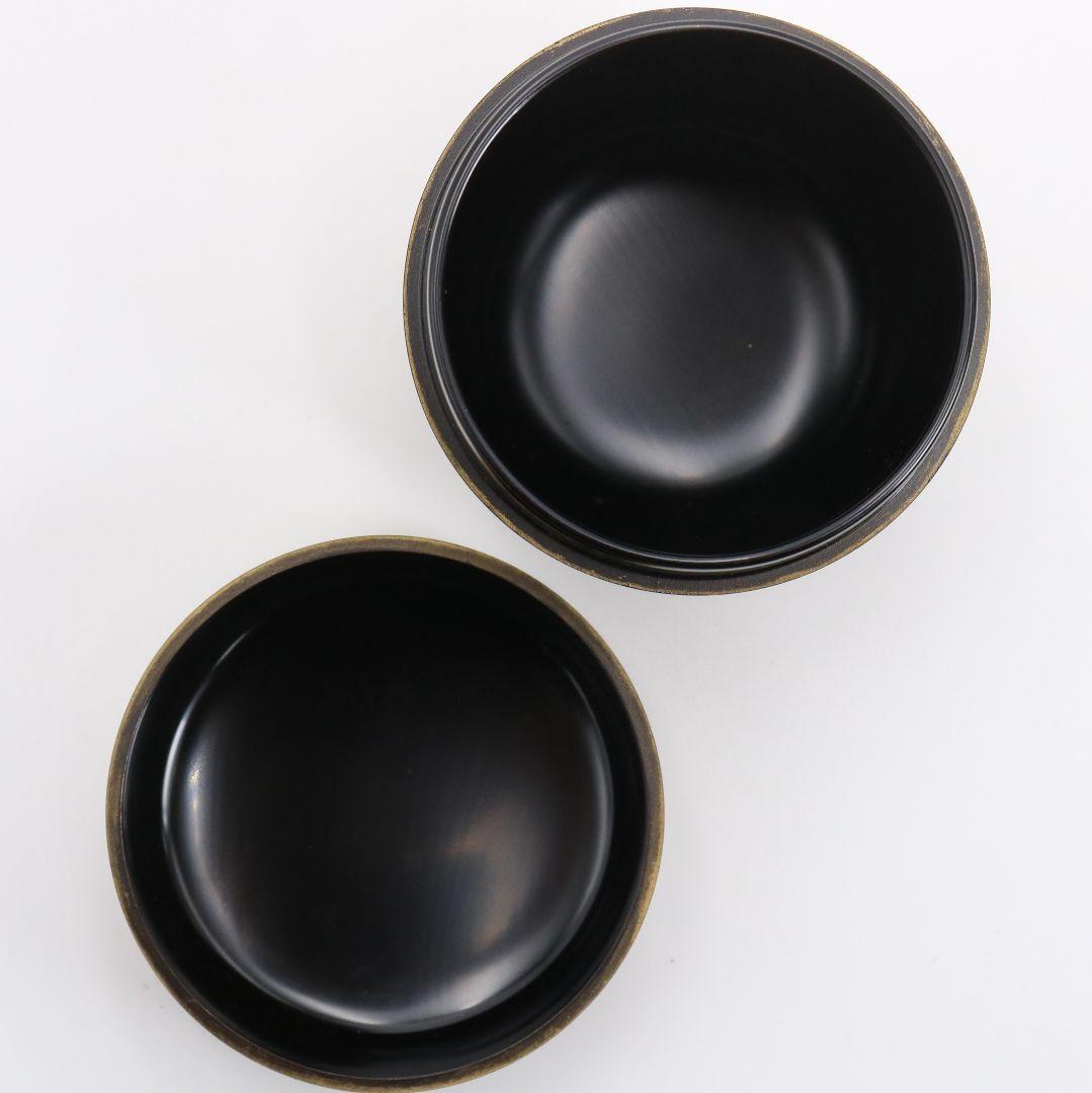 Yamazaki Tatsuji Matsuba Chinkin Chū-Natsume — Wajima-nuri Gold Pine Needle Tea Caddy