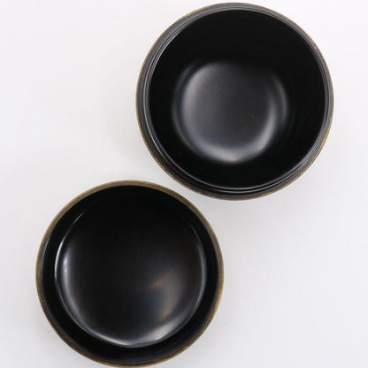 Yamazaki Tatsuji Matsuba Chinkin Chū-Natsume — Wajima-nuri Gold Pine Needle Tea Caddy