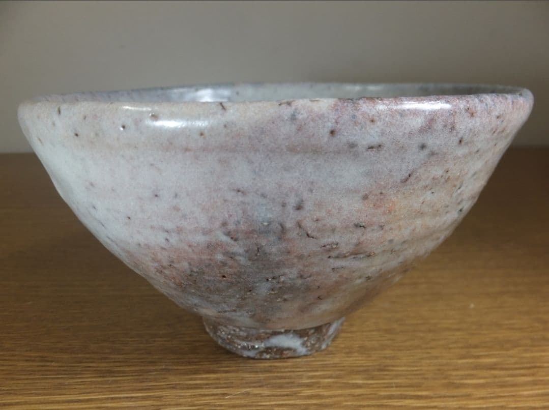 Hatano Zenzo Hagi Tea Bowl - Shigetsu Kiln Lavender Glaze Chawan with Signed Box