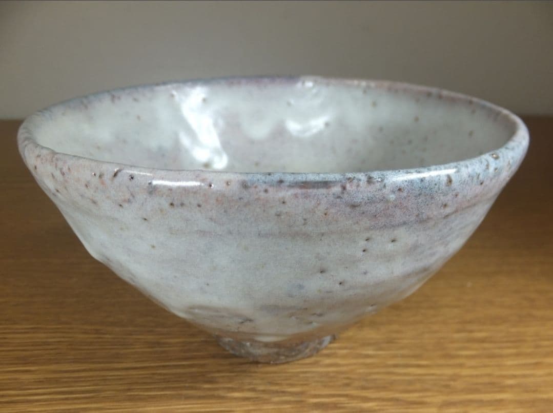 Hatano Zenzo Hagi Tea Bowl - Shigetsu Kiln Lavender Glaze Chawan with Signed Box