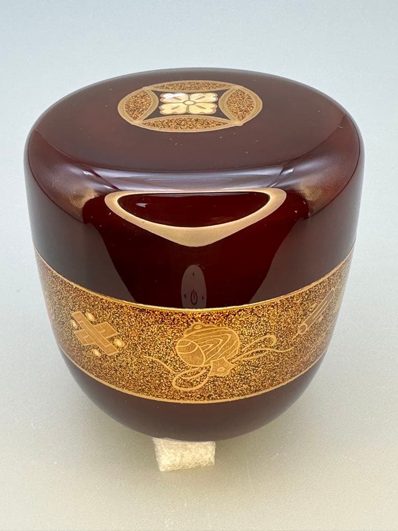 Takara-zukushi Natsume by Oya Yoshio – Japanese Tea Caddy – Treasure Makie – Japan