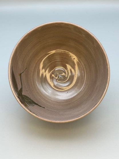 Kenzan-Style Crane Tea Bowl by Tanaka Juho - Gold Silver Pine Chawan with Signed Box