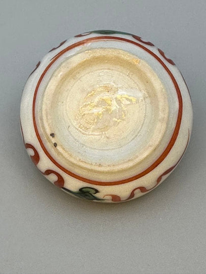 Aka-gosu Floral Kogo by Kawase Takeharu — Porcelain Incense Container