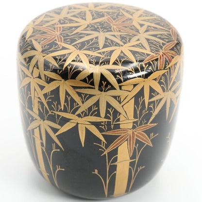 So-Chikurin Bamboo Maki-e O-Natsume by Yoshida Shoun - Gold Lacquer Tea Caddy