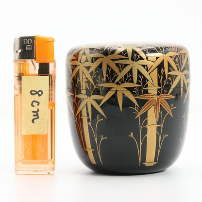 So-Chikurin Bamboo Maki-e O-Natsume by Yoshida Shoun - Gold Lacquer Tea Caddy