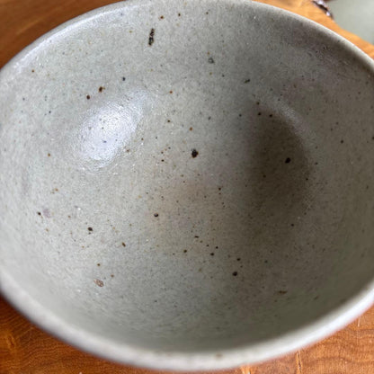 Sanuki-gama — Ash Glaze Chawan with Iron Brushwork, Tomobako