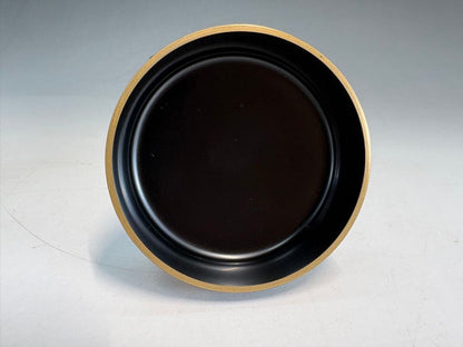 Tada Chuun | Sasa-tsuyu Maki-e Chu-Natsume — Black Lacquer Tea Caddy with Bamboo Dew