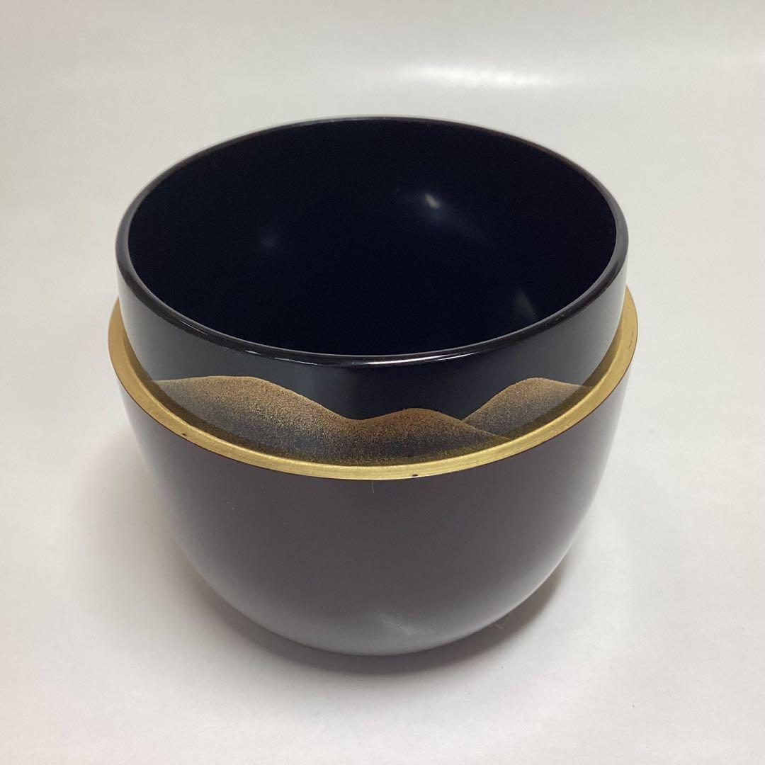 Japanese Tamenuri Lacquer Natsume Tea Caddy with Kyoraku Maki-e Landscape, Signed Nakamura Soetsu, Kyoto Urushi Art with Tomobako