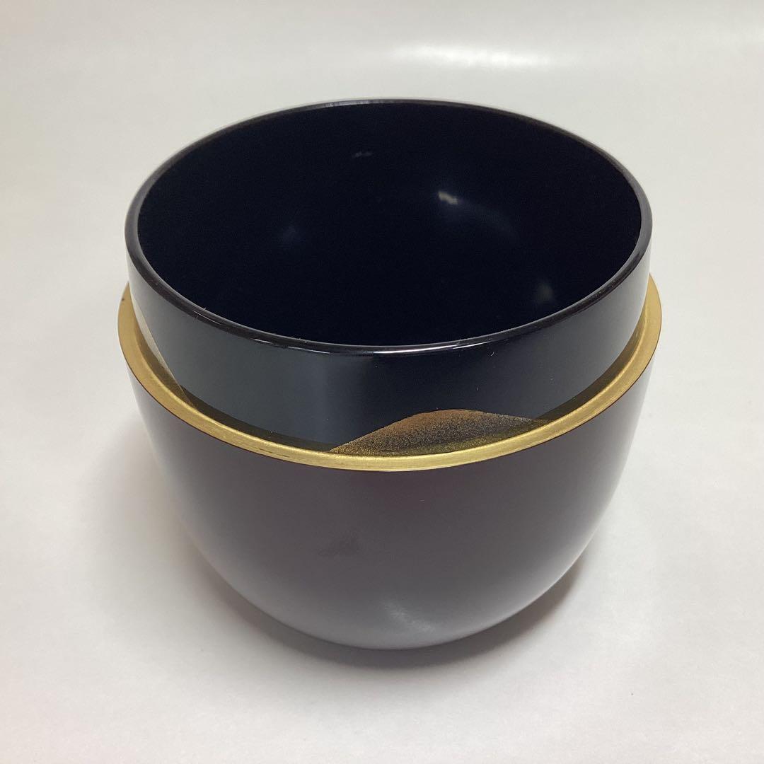 Japanese Tamenuri Lacquer Natsume Tea Caddy with Kyoraku Maki-e Landscape, Signed Nakamura Soetsu, Kyoto Urushi Art with Tomobako