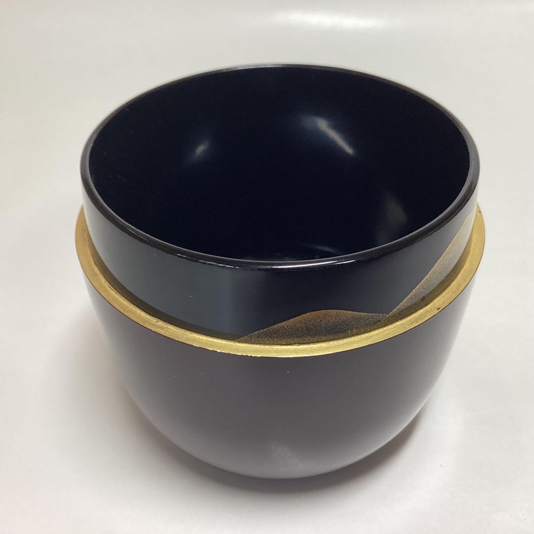 Japanese Tamenuri Lacquer Natsume Tea Caddy with Kyoraku Maki-e Landscape, Signed Nakamura Soetsu, Kyoto Urushi Art with Tomobako