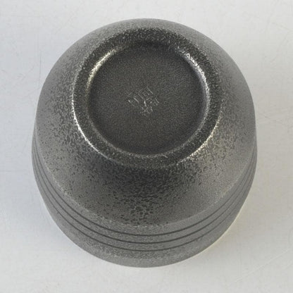 Tin Guinomi Sake Cup by Nakamura Kouzan — Ishime Textured Pewter Vessel, Signed Box