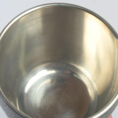 Tin Guinomi Sake Cup by Nakamura Kouzan — Ishime Textured Pewter Vessel, Signed Box