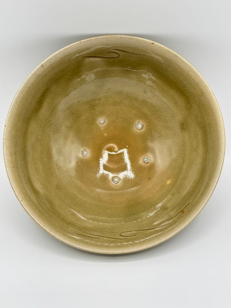 Dragonfly Motif Tada Ware Tea Bowl by Unkei II - Katsumushi Chawan with Signed Box