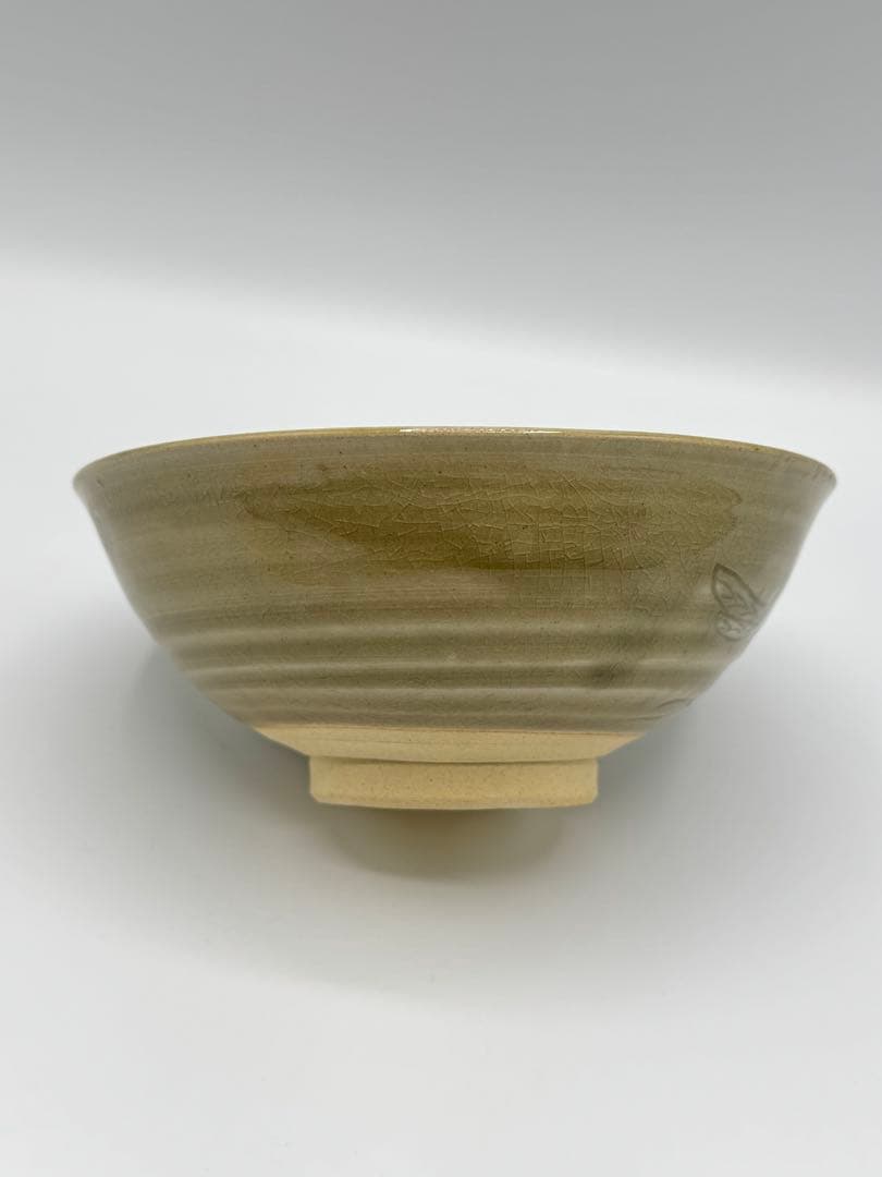 Dragonfly Motif Tada Ware Tea Bowl by Unkei II - Katsumushi Chawan with Signed Box