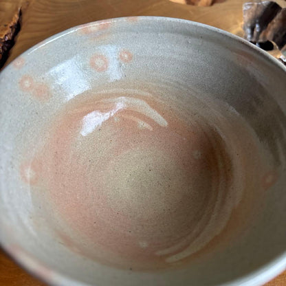 Hagi Ware Matcha Bowl by Nakamura Shodo — Ohon-de Blush Glaze, Signed Wooden Box