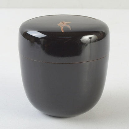 Sōkō Moon and Swallow Gold Maki-e Chu-Natsume with Kakitsuke Box