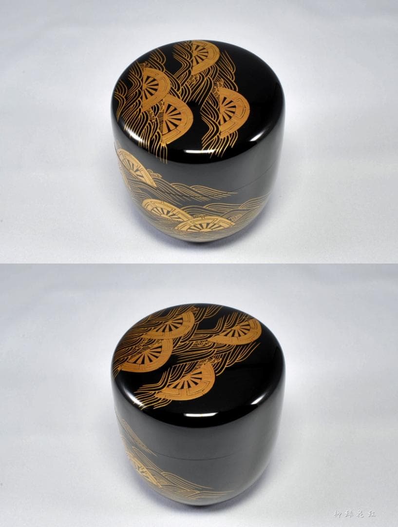 Katawaguruma Maki-e Oo-Natsume by Nakamura Soin — Kaga Lacquer Silver Interior