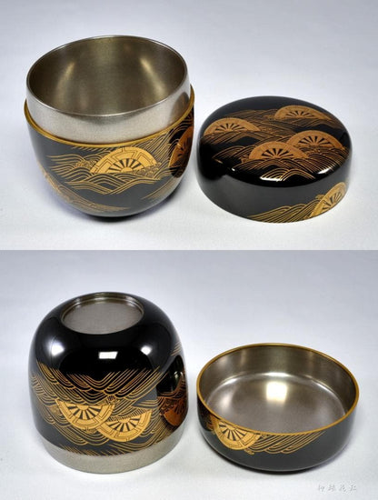 Katawaguruma Maki-e Oo-Natsume by Nakamura Soin — Kaga Lacquer Silver Interior