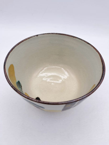 Kenzan-Style Matcha Bowl Pine Motif Gold Ground by Kitakaze Ichizo with Wood Box