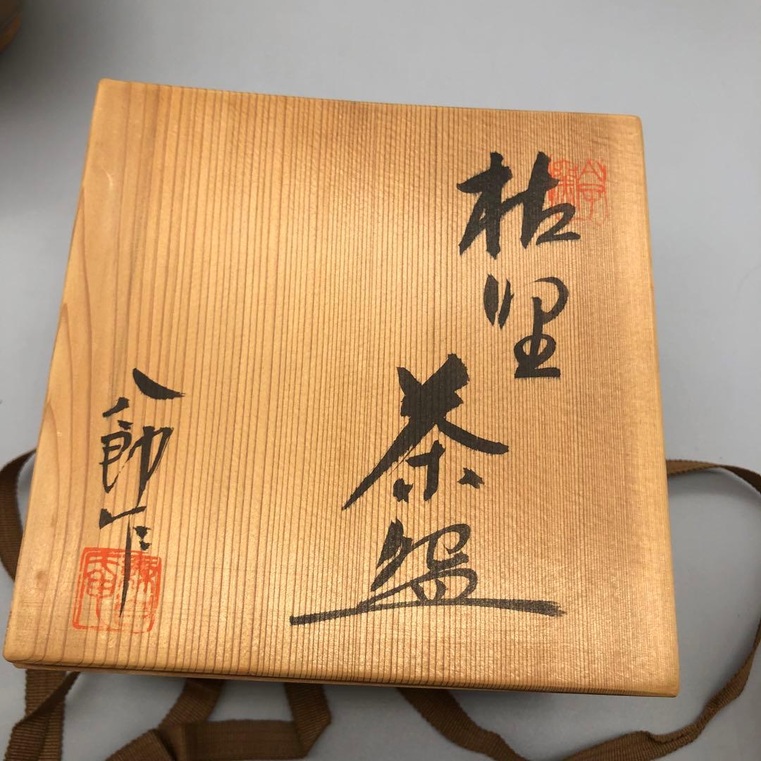 Irabo Akae Tea Bowl "Kareno" by Suzuki Hachiro - Seto Ware Chawan with Iron Painted Reeds