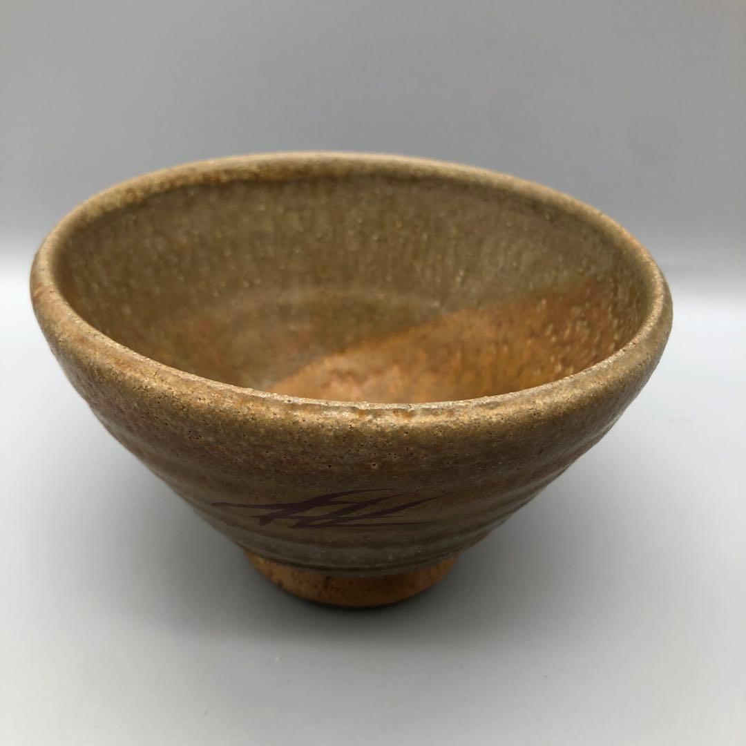 Irabo Akae Tea Bowl "Kareno" by Suzuki Hachiro - Seto Ware Chawan with Iron Painted Reeds