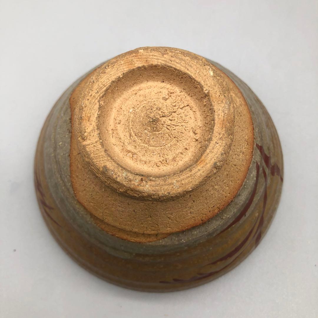 Irabo Akae Tea Bowl "Kareno" by Suzuki Hachiro - Seto Ware Chawan with Iron Painted Reeds