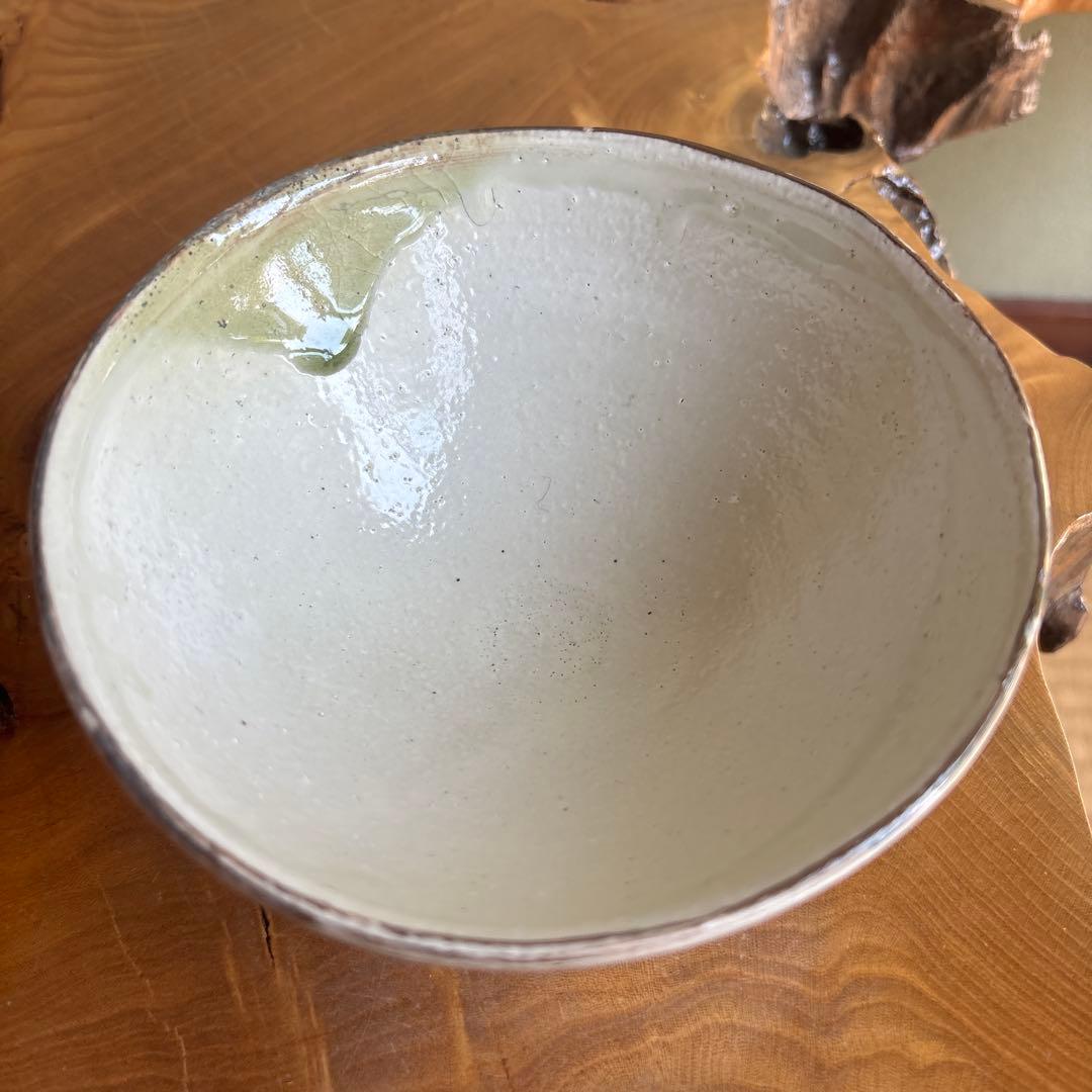 Kohiki Chawan by Yanase Katsushige, Hagi-Style Tea Bowl, Kubayashi Kiln, Signed Tomobako
