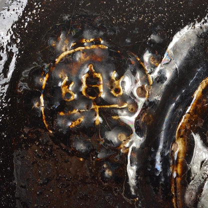 Kuro-Raku Chawan by Raku Kichizaemon — Black Raku Tea Bowl with Signed Tomobako and Shifuku