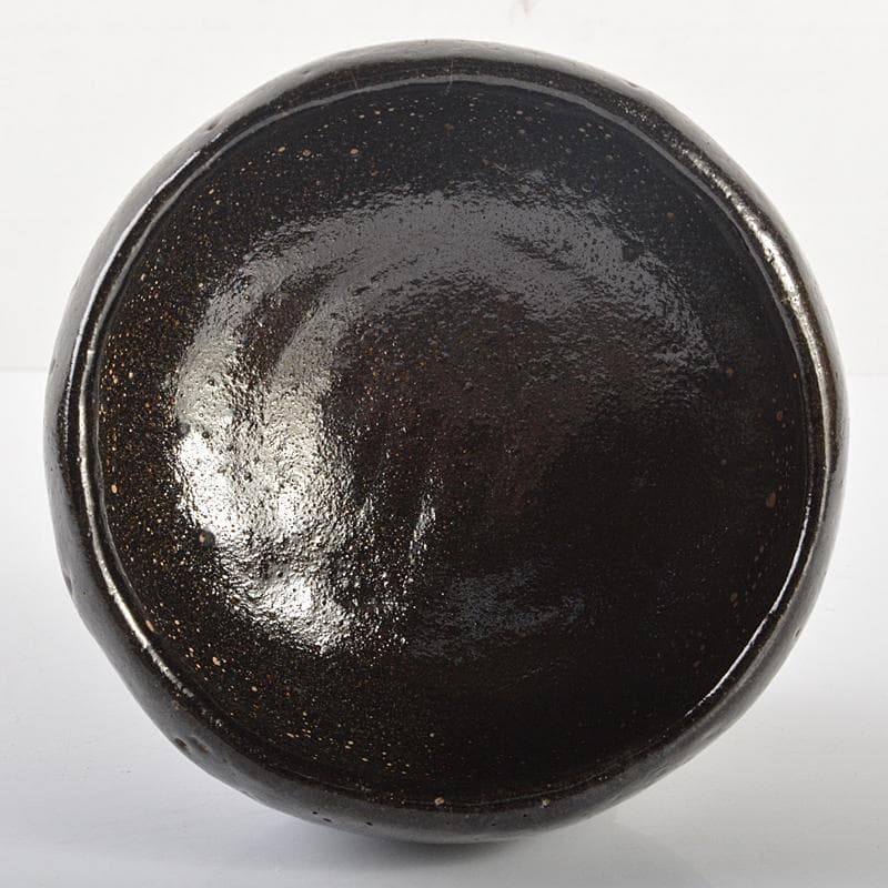Kuro-Raku Chawan by Raku Kichizaemon — Black Raku Tea Bowl with Signed Tomobako and Shifuku
