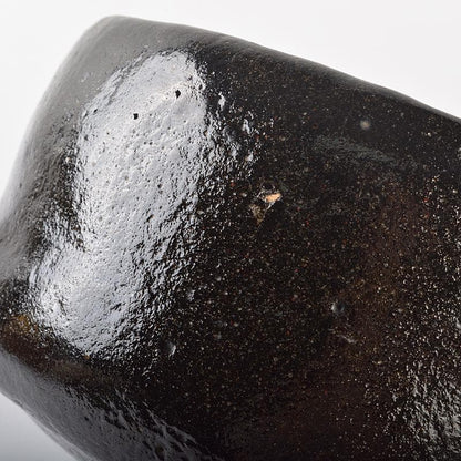 Kuro-Raku Chawan by Raku Kichizaemon — Black Raku Tea Bowl with Signed Tomobako and Shifuku