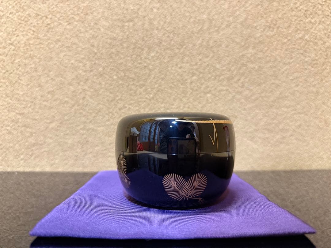 Murata Hyakusen Kaga Maki-e Hira-Natsume 'Shimekazari' - Gold Lacquer Tea Caddy