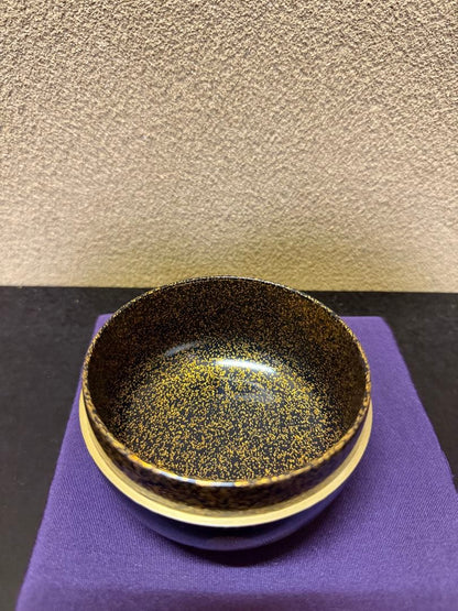 Murata Hyakusen Kaga Maki-e Hira-Natsume 'Shimekazari' - Gold Lacquer Tea Caddy