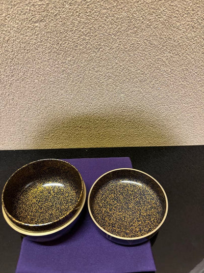 Murata Hyakusen Kaga Maki-e Hira-Natsume 'Shimekazari' - Gold Lacquer Tea Caddy