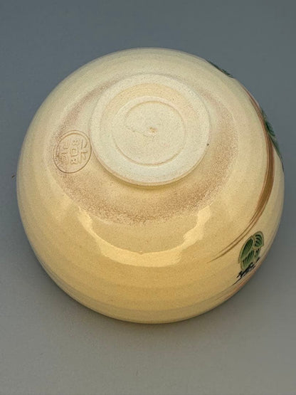 Kyoto-yaki Adonis Blossom Matcha Bowl by Eiraku Zengoro, Kyosei Art