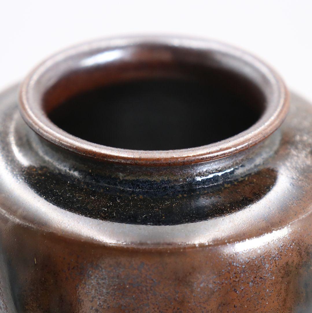 Katatsuki Tea Caddy After the Famous 'Hatsuhana' — Shoryuji Kiln, with Silk Shifuku & Tomobako
