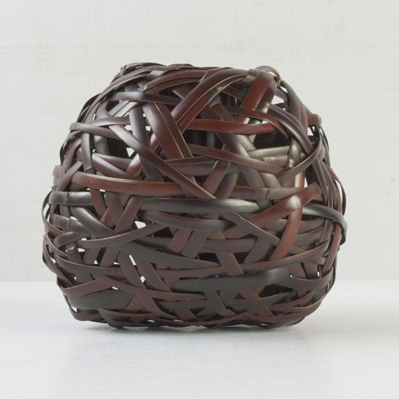 Hovibi Bamboo Flower Basket by Chikuhou Antique Craft Decor