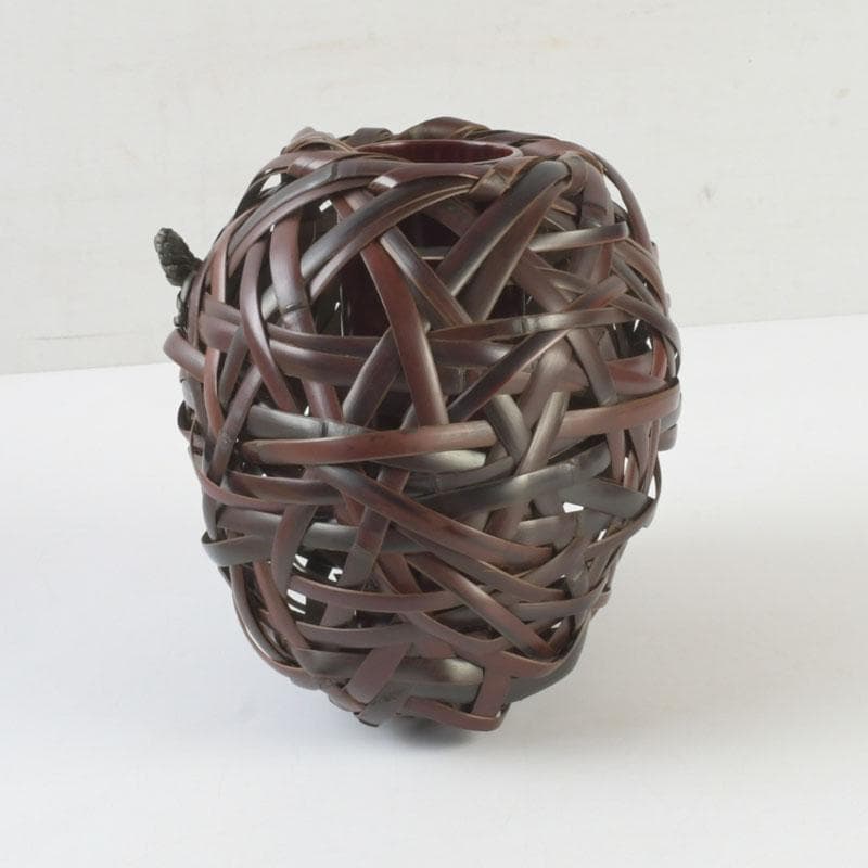 Hovibi Bamboo Flower Basket by Chikuhou Antique Craft Decor
