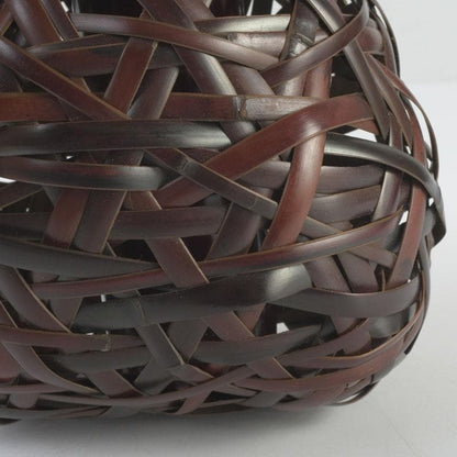 Hovibi Bamboo Flower Basket by Chikuhou Antique Craft Decor