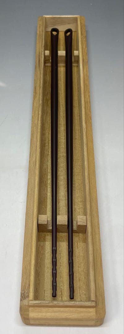 Iron Kazari Hibashi Fire Chopsticks by Kimura Seigoro - Rikyū-gonomi Tea Ceremony