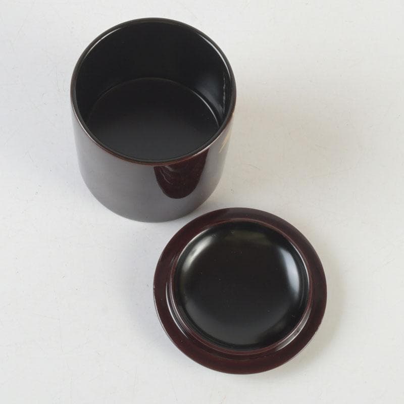 Kinrinji Maki-e Lacquer Natsume Tea Caddy by Yusai — Autumn Grasses on Tame-nuri, Signed Box