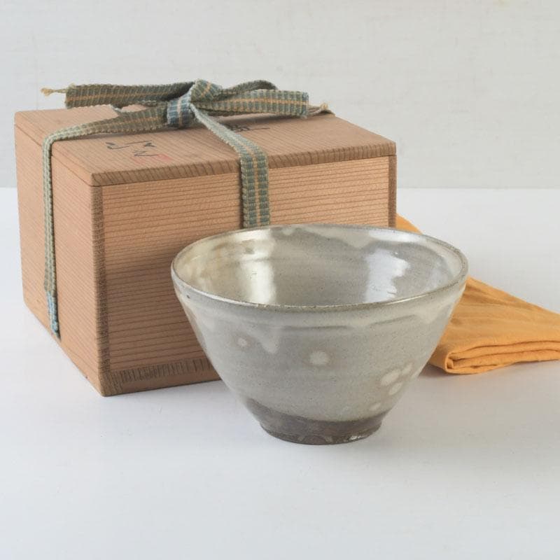 Imai Masayuki — Shiranami White Wave Chawan, Tomobako with Cloth