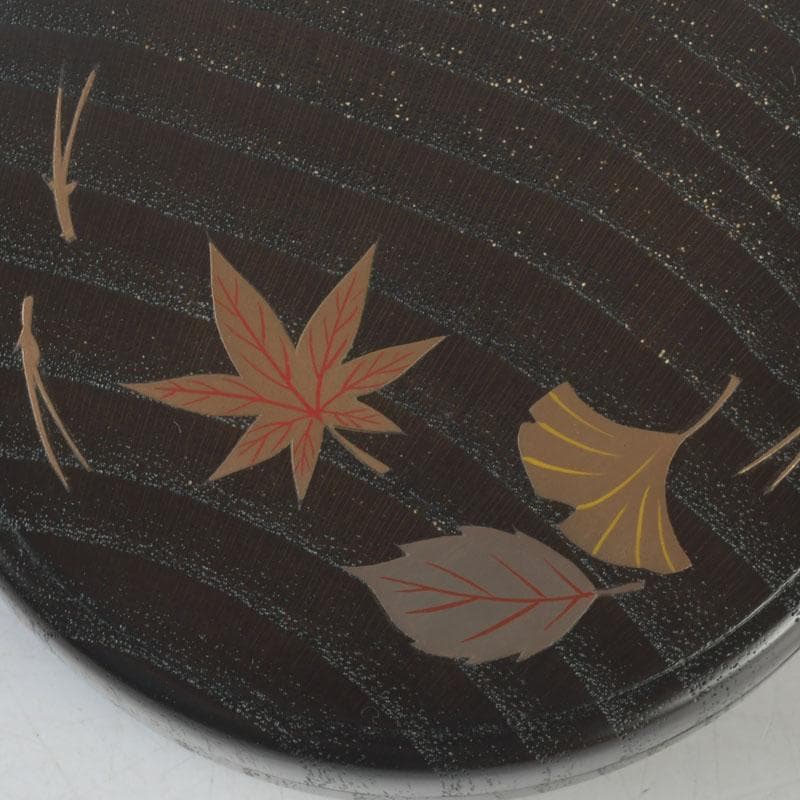 Kobayashi Shosai & Kinjo Ikkokusai — Kirizuki Kogo Incense Container, Iro-Maki-e Maple & Ginkgo