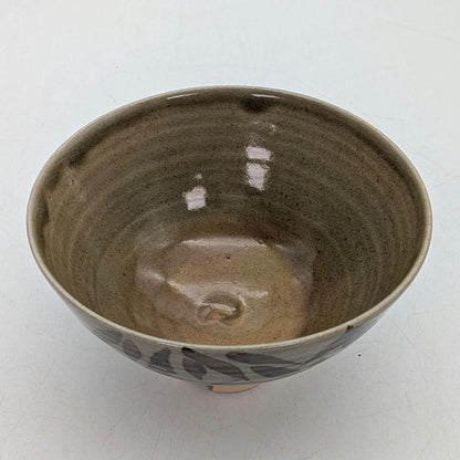 Matsumoto Manabu Mushiake-yaki Bamboo Tea Bowl — Iron Painting, Tomobako