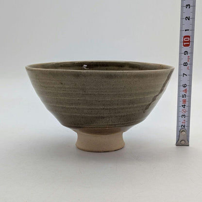 Matsumoto Manabu Mushiake-yaki Bamboo Tea Bowl — Iron Painting, Tomobako