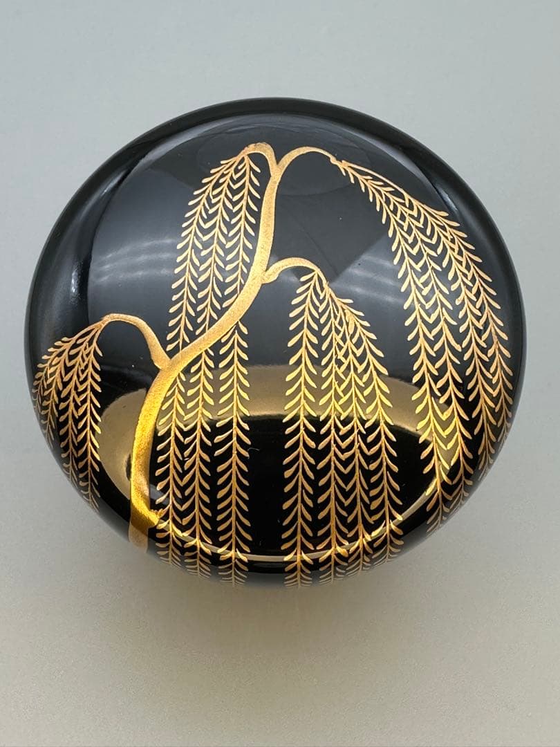 Maki-e Willow Lacquer Tea Caddy by Nakamura Kyozo — Natsume