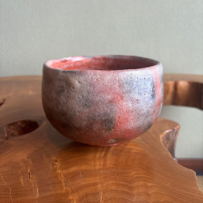 Fujisawa Kurizan Aka-Raku Tea Bowl, Signed Tomobako