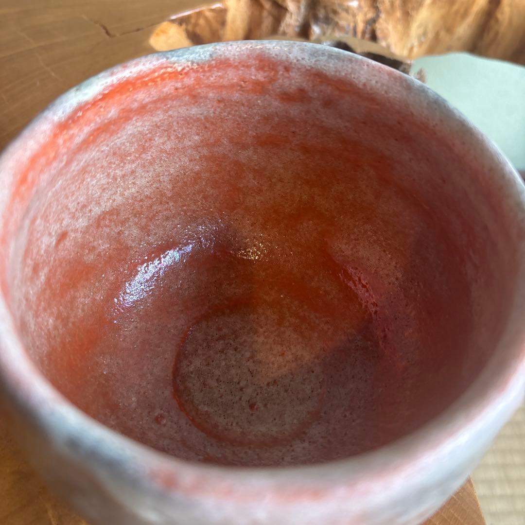 Fujisawa Kurizan Aka-Raku Tea Bowl, Signed Tomobako